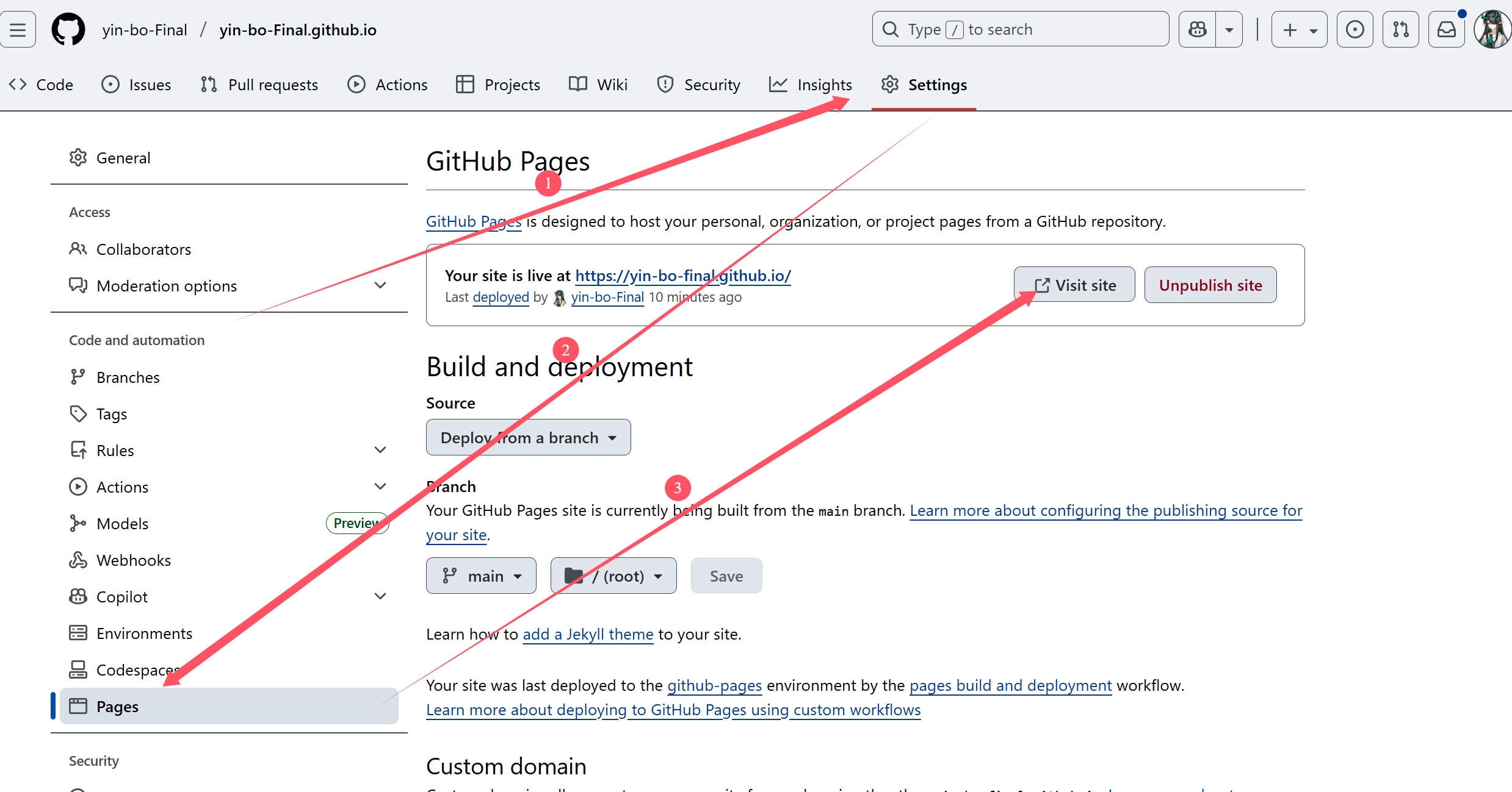 alt 使用GithubPages托管